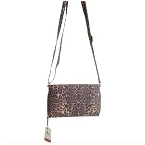 Mundi RFID Cheetah Crossbody Bag Adjustable Strap New With Tags
